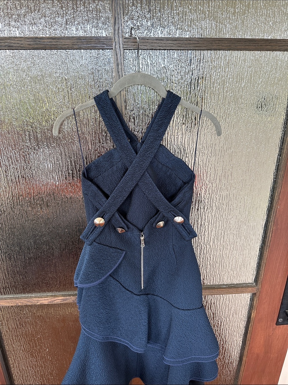 Antonio Berardi Navy Halter Asymmetrical Dress size 38 or US 2. - Picture 12 of 13